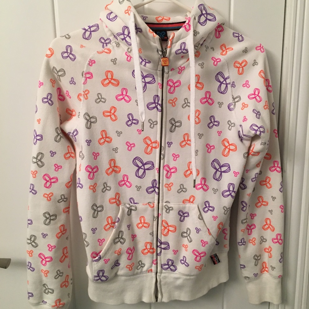 Aritzia TNA White Zip-Up Hoodie